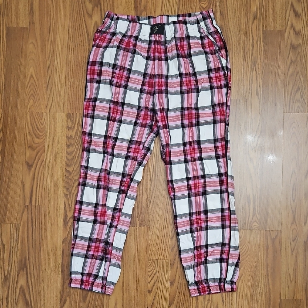 Victoria's Secret Plaid Flannel Pajama Jogger Pants/ Small